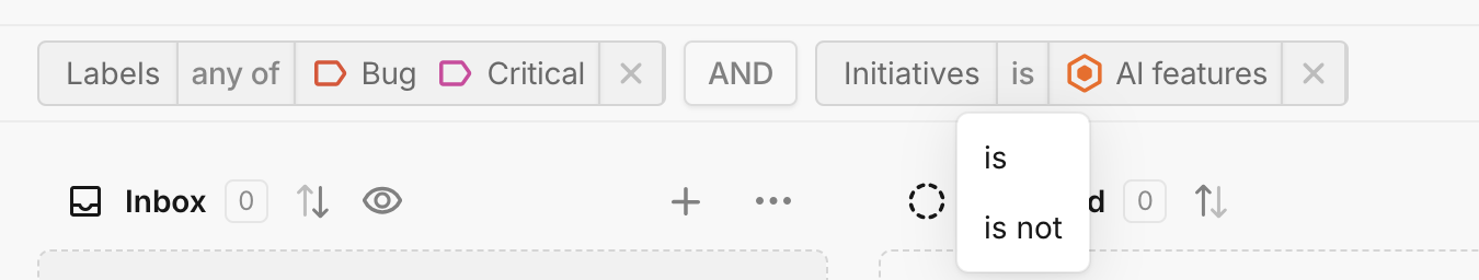Screenshot the new filters