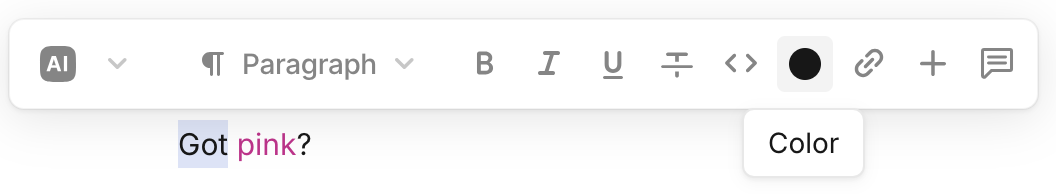 Screenshot with colored text